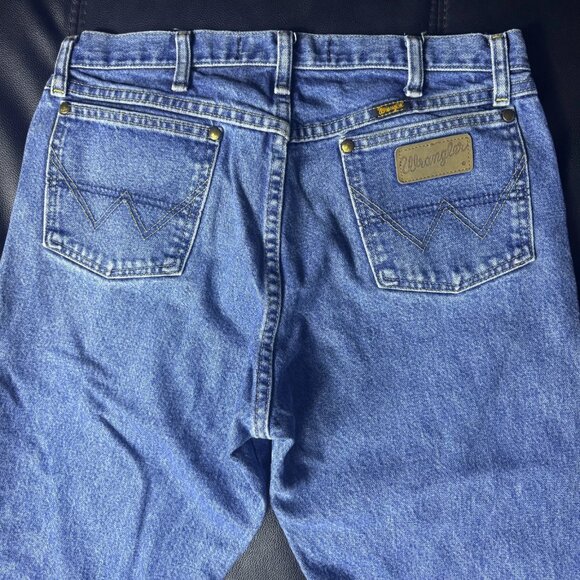 Wrangler George Strait Men's Jeans Blue Denim Straight Leg 13MGSHD Cowboy 33x34 - Picture 9 of 14